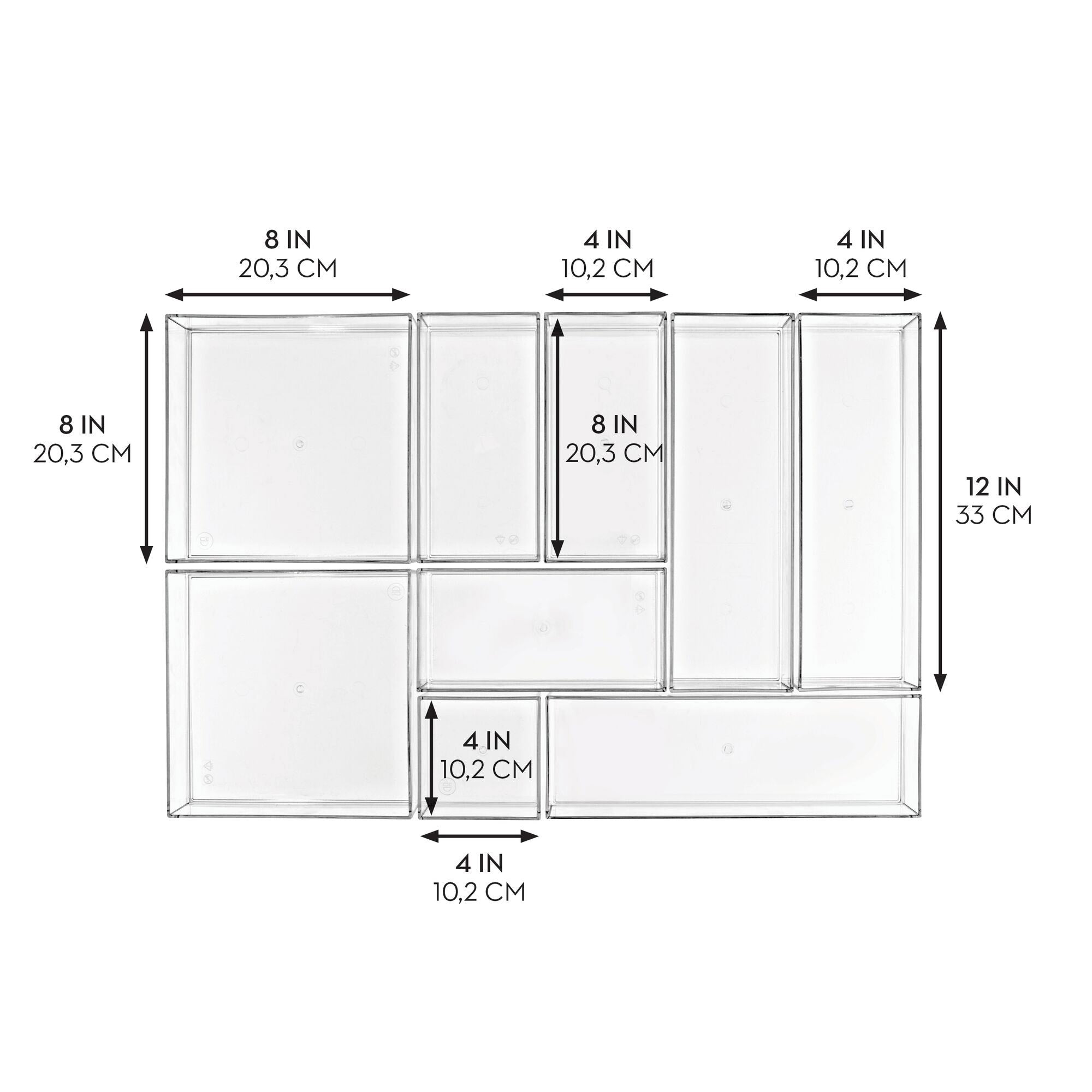 iDESIGN 9-piece Drawer Organizer Set