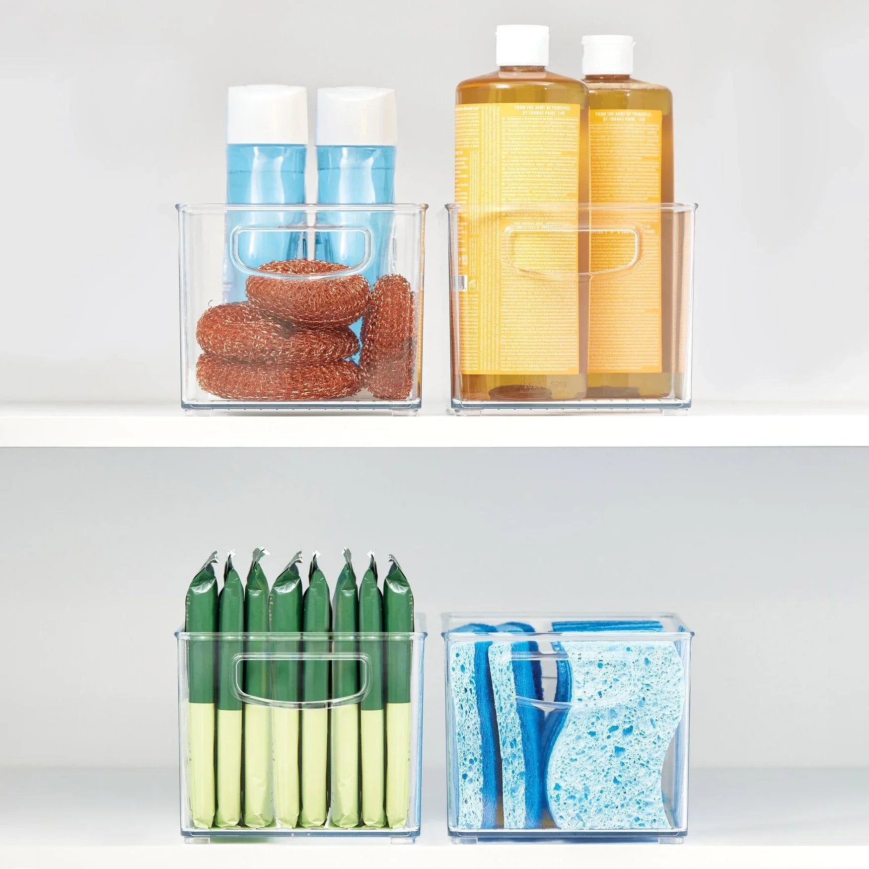 iDESIGN Linus Plastic Fridge/Pantry Kitchen Organizer Bins, Set of 4 - USA MEGA SHOP