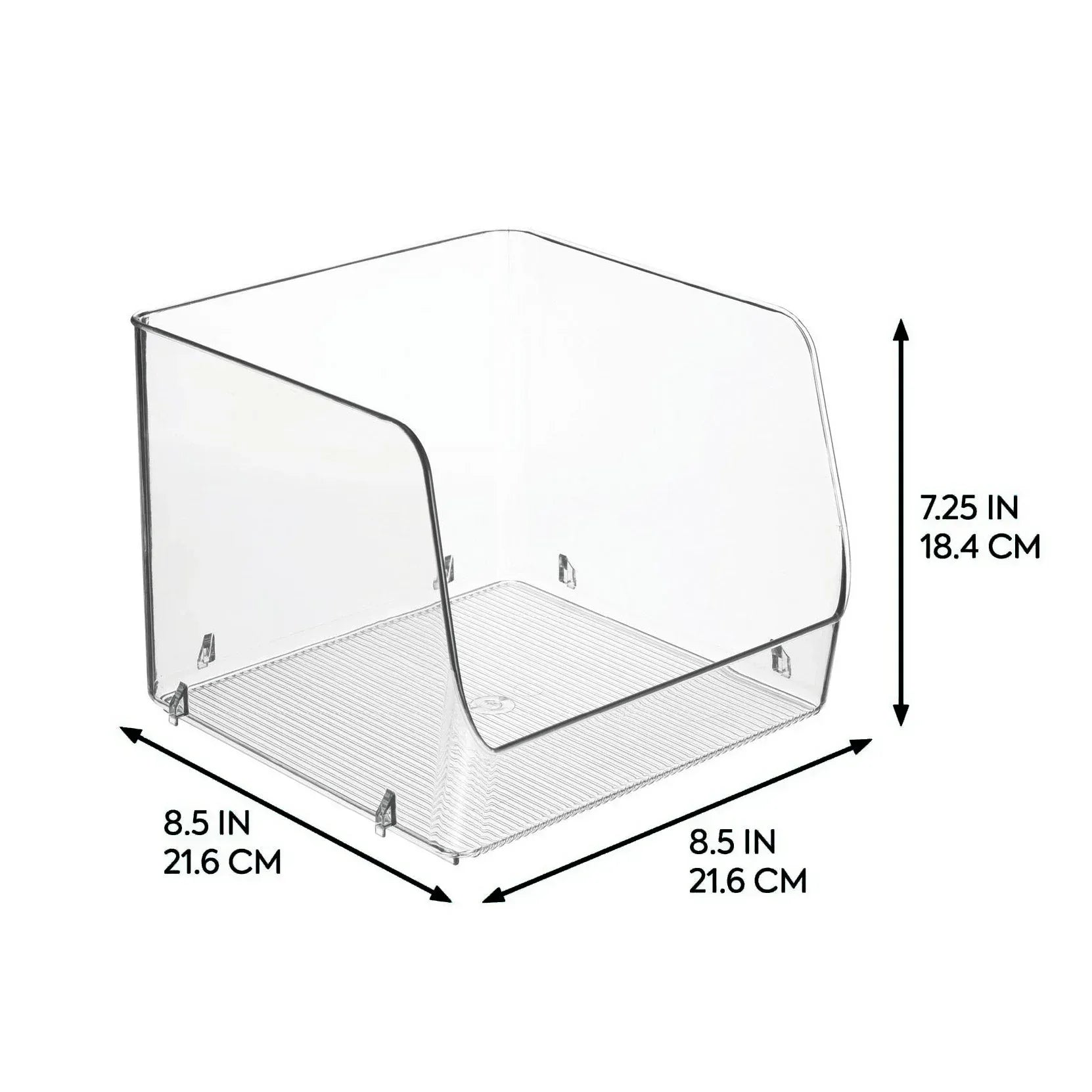 iDESIGN Stacking Open Front Pantry Bins, 8-piece Set