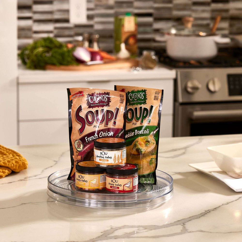 iDesign 2-Piece 11" Clear Turntable Lazy Susan Organizers