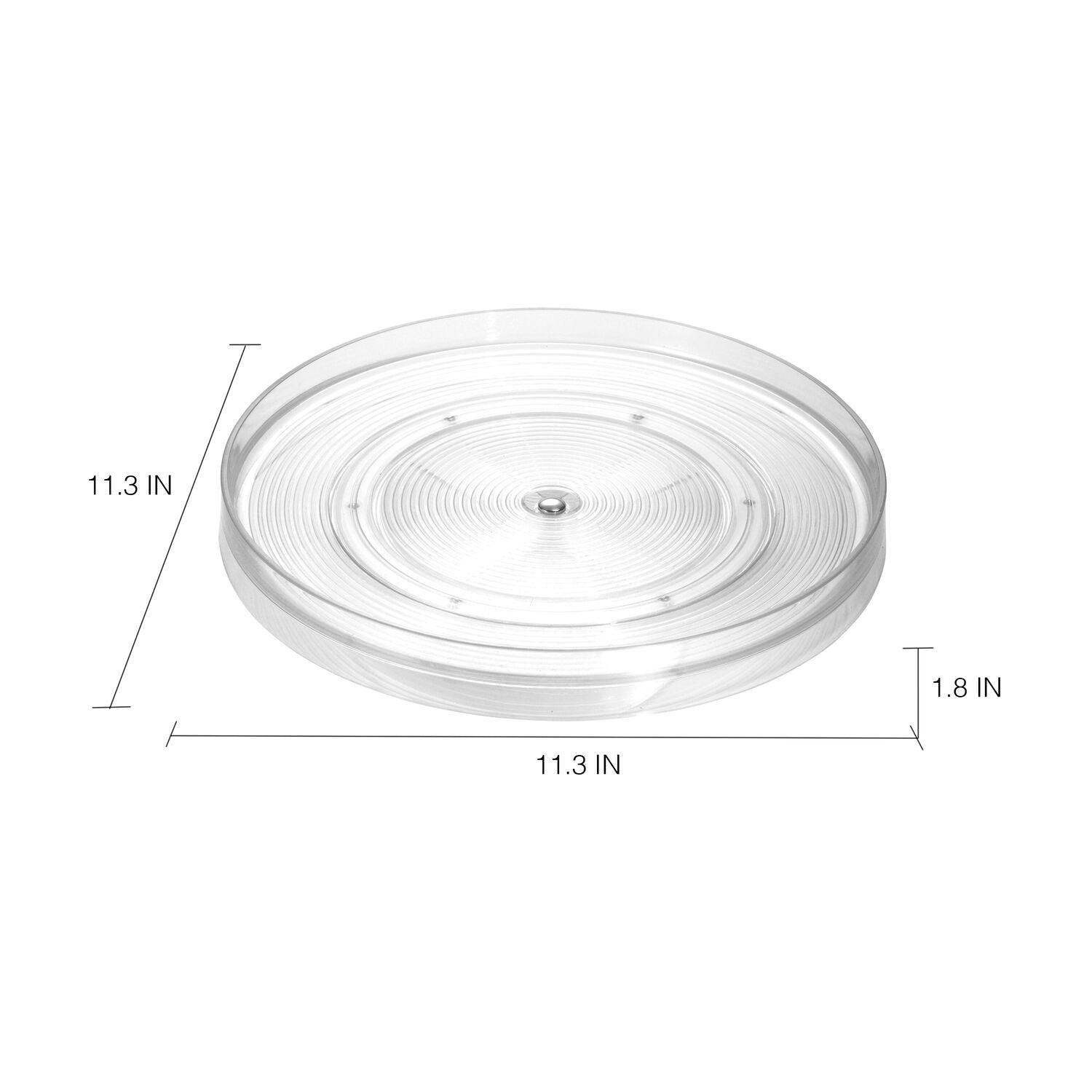 iDesign 2-Piece 11" Clear Turntable Lazy Susan Organizers