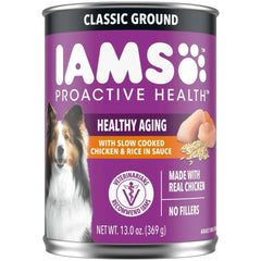 (6 pack) Iams Proactive Health Senior Soft Wet Dog Food Pate With Slow Cooked Chicken & Rice, 13 Oz Can