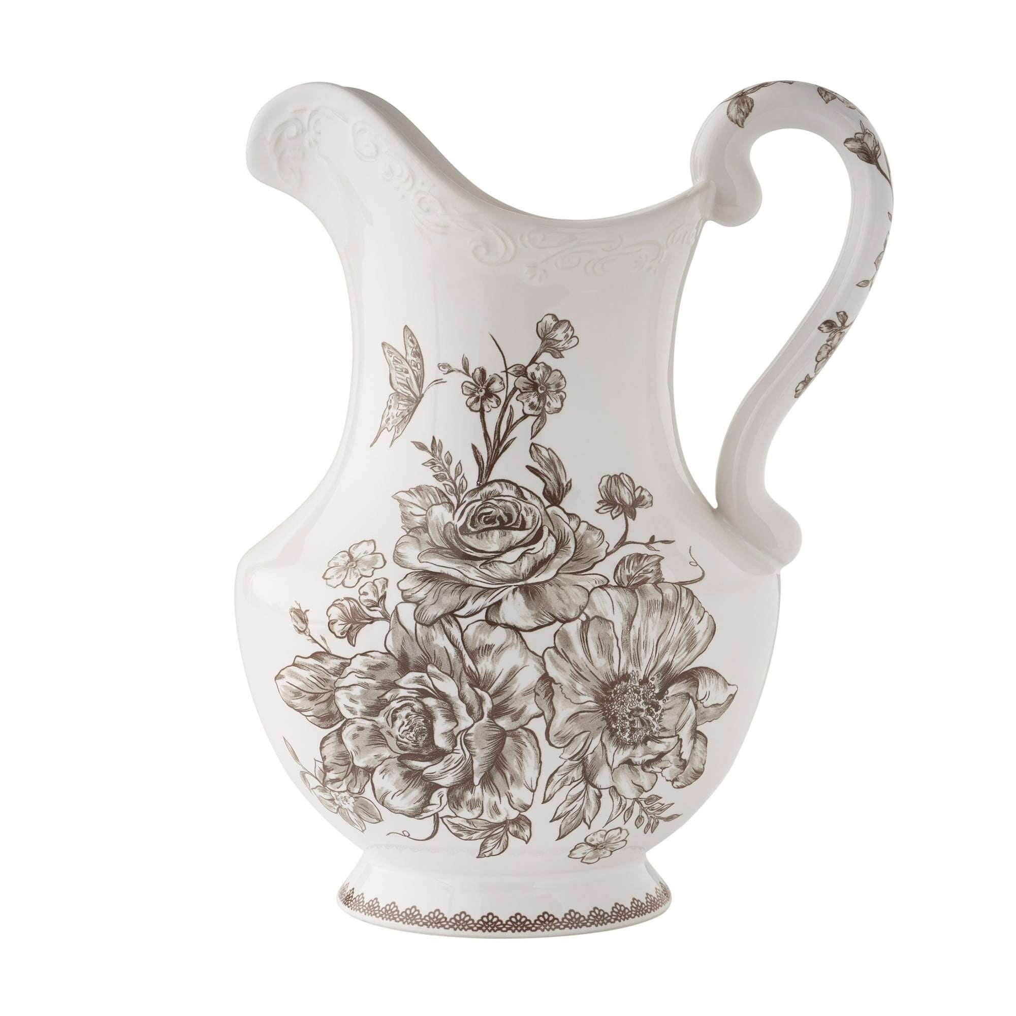 The Pioneer Woman Agatha Stoneware 2-Quart Pitcher, Blue