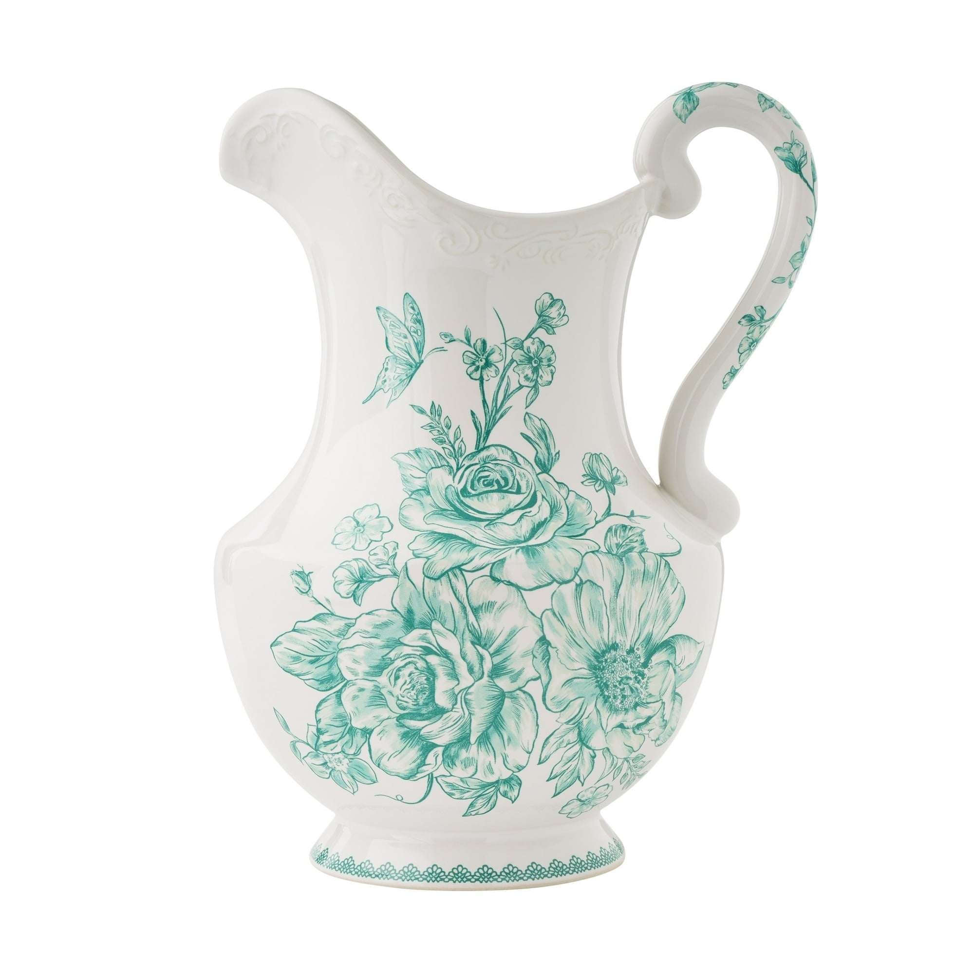 The Pioneer Woman Agatha Stoneware 2-Quart Pitcher, Blue