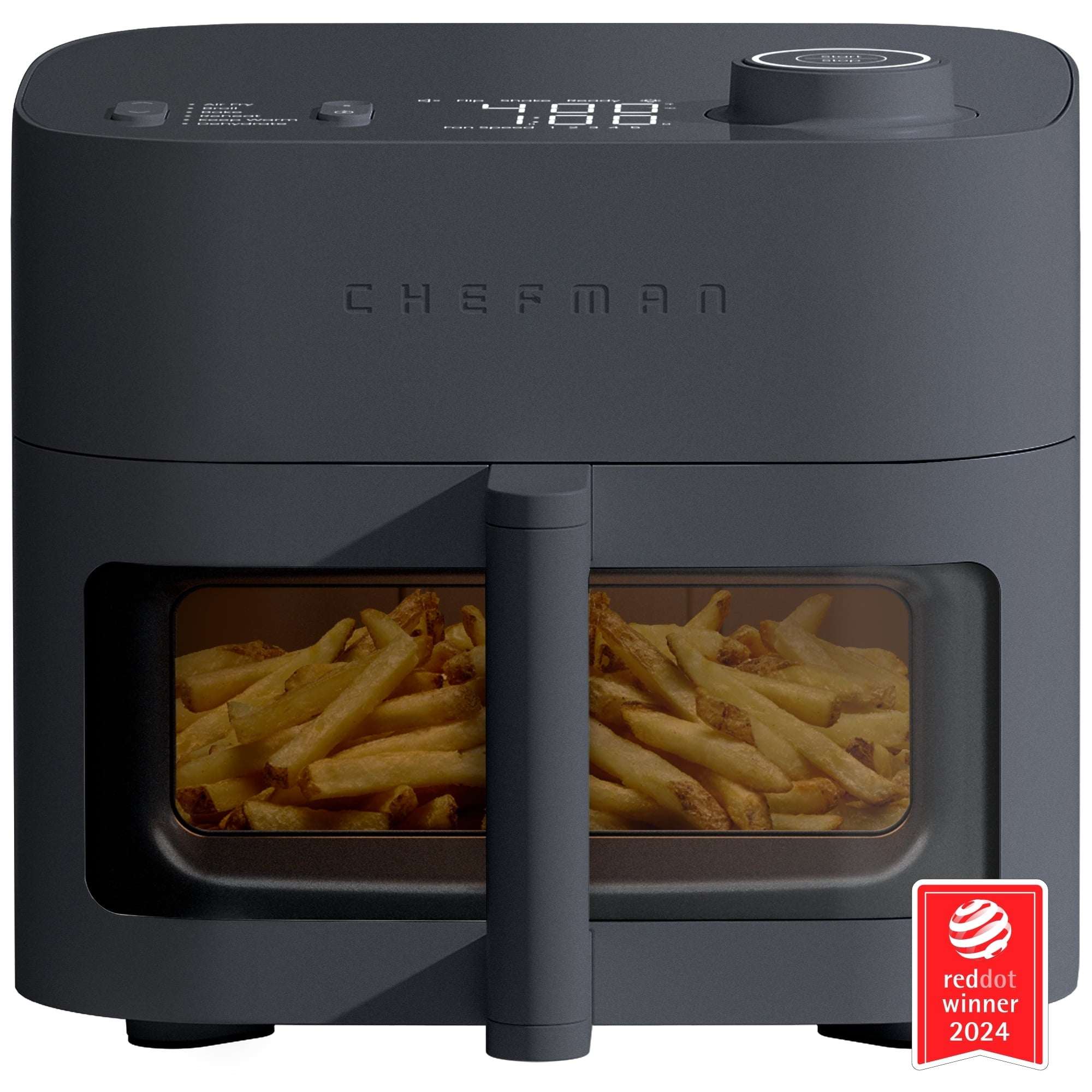 Chefman 8 Qt. Crispinator Air Fryer w/ Powerful DC Motor & 450°F Max Temp, Concrete