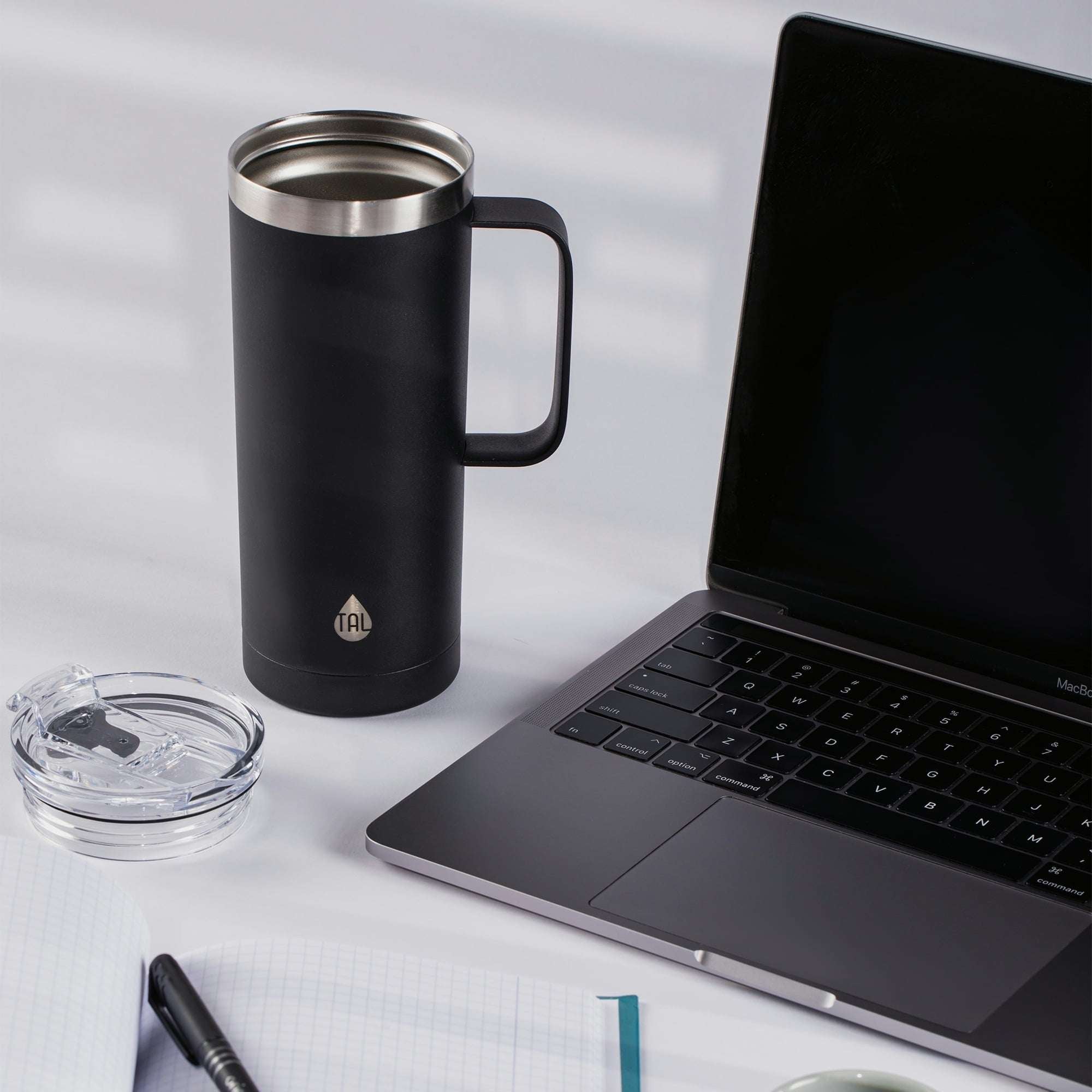 TAL 20 oz Insulated Travel Coffee Mug Black