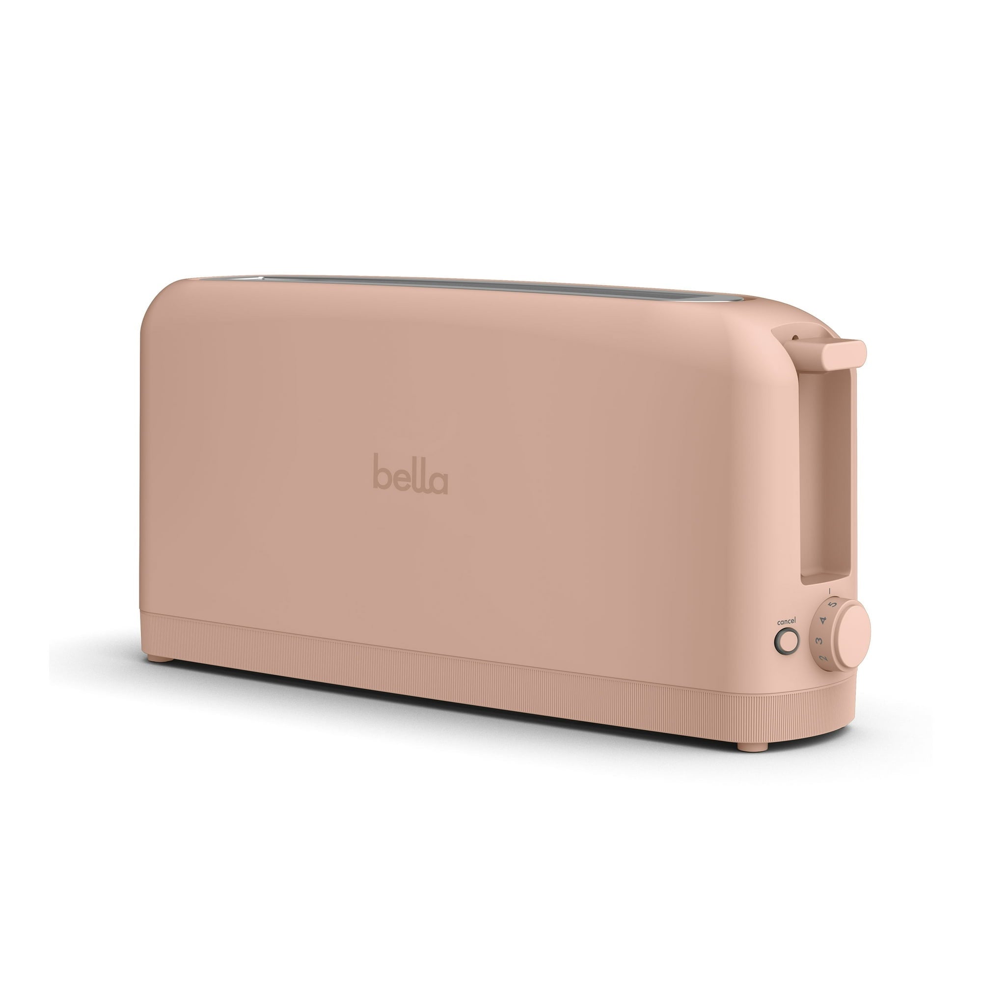 bella 2-Slice Slim Toaster with Extra Long Slot, 6 Setting Shade Control with Reheat & Cancel Buttons, Oatmilk