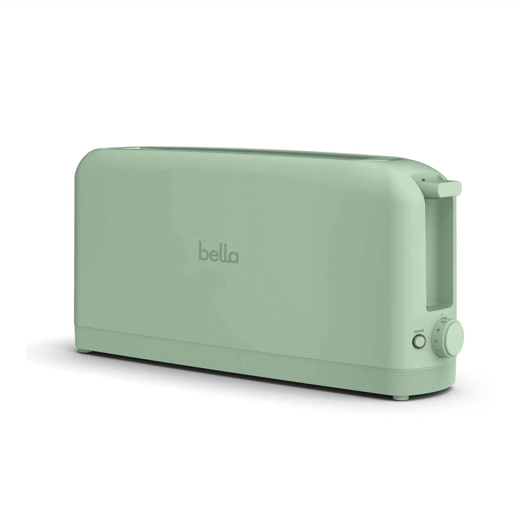 bella 2-Slice Slim Toaster with Extra Long Slot, 6 Setting Shade Control with Reheat & Cancel Buttons, Oatmilk