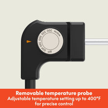 Removable temperature probe with adjustable dial, up to 400°F
