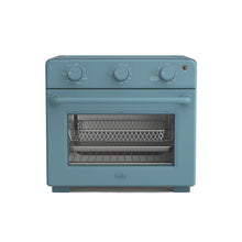 Air fryer toaster oven in Surf blue with viewing window and three control knobs