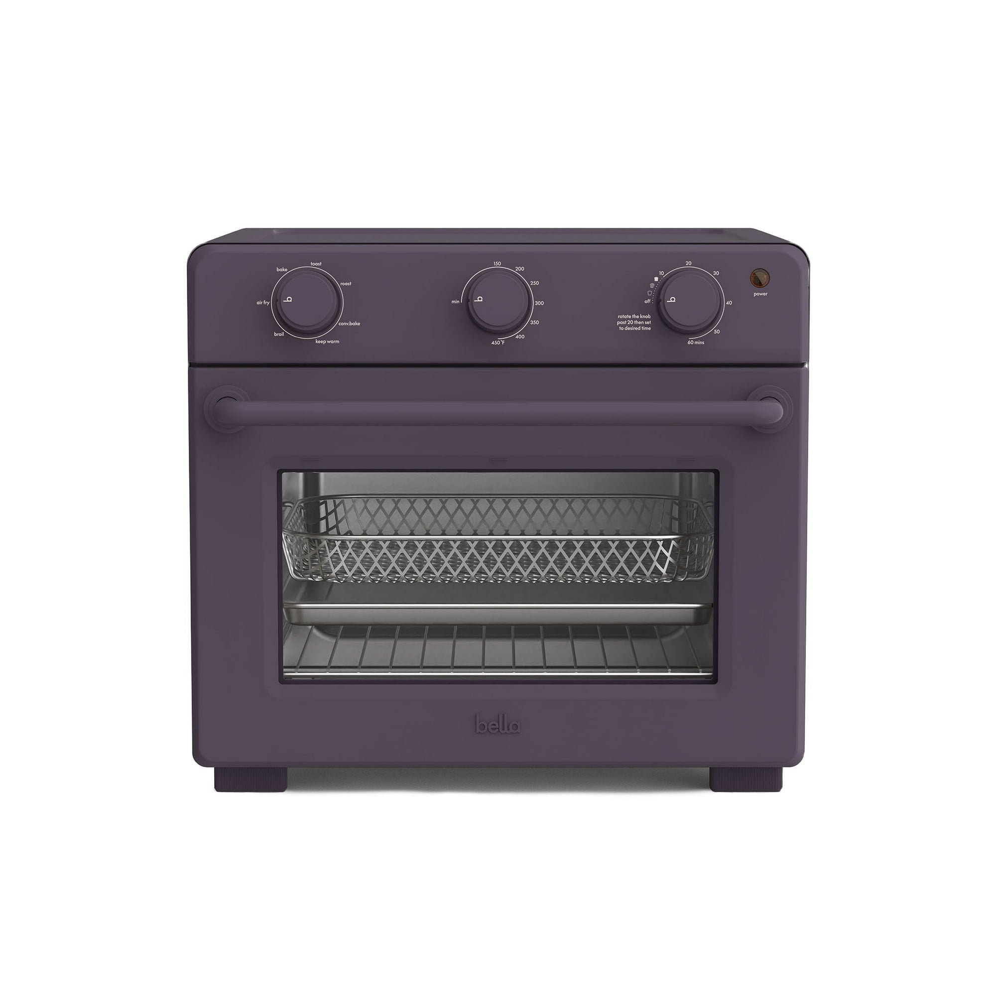 bella 6-Slice Air Fry Toaster Oven with 7 Preset Cooking Options and EverGood™ Nonstick Coated Trays, Surf