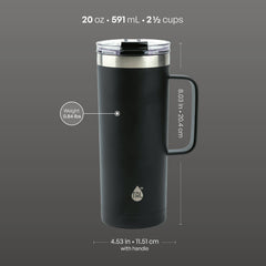 TAL 20 oz Insulated Travel Coffee Mug Black