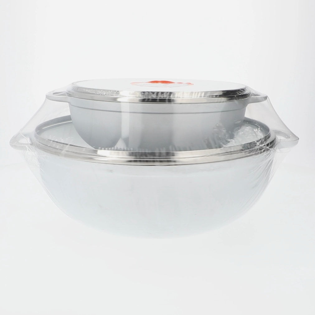 IMUSA 2.5/7.0qt Cast Aluminum Caldero 2pc Set with Glass lid - 22/30cm