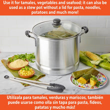 Aluminum steamer pot with glass lid and side handles