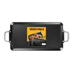 Vasconia 20" Double Burner Griddle - Non-Stick, Dishwasher Safe, Aluminum Handles
