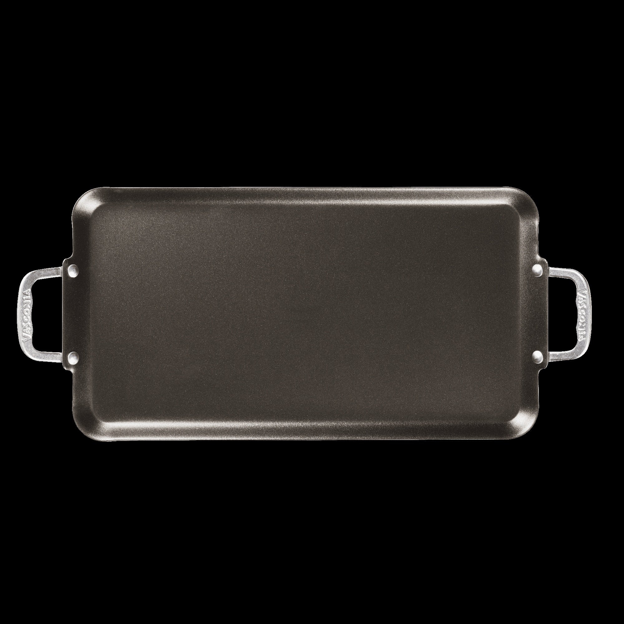 Vasconia 20" Double Burner Griddle - Non-Stick, Dishwasher Safe, Aluminum Handles