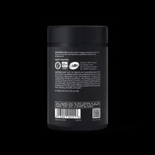 Vegan omega-3 supplement bottle back label with ingredients and dosage panel