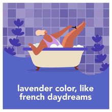 Razor-themed bath illustration with woman holding a razor in a tub