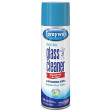 Sprayway glass cleaner aerosol can with blue cap, foaming action and ammonia-free