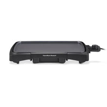 Hamilton Beach electric griddle with empty nonstick surface and power cord