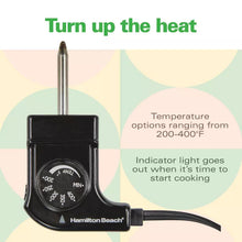 Hamilton Beach griddle temperature dial with indicator light control