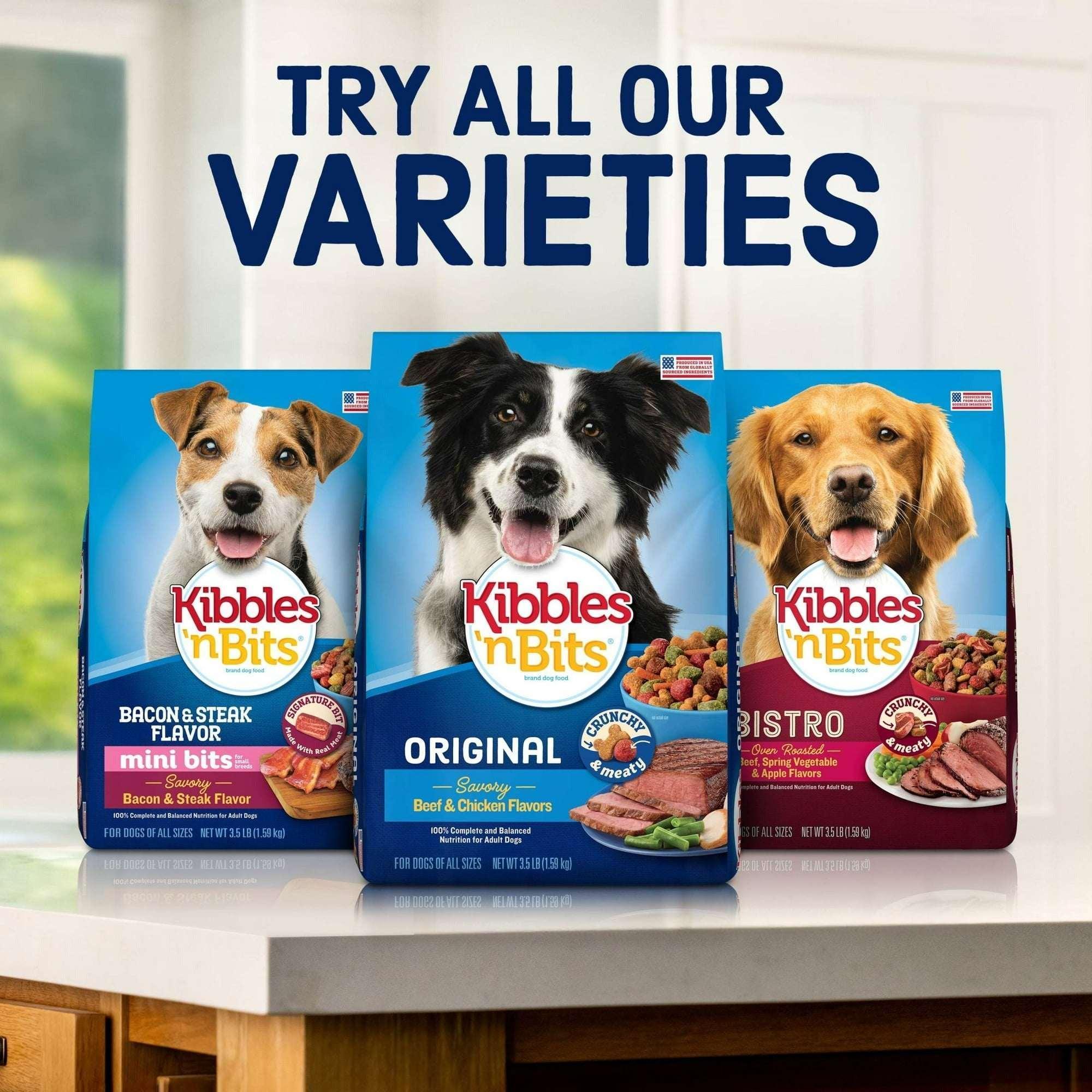Kibbles ‘n Bits Mini Bits Small Breed Dry Dog Food Savory Beef & Chicken