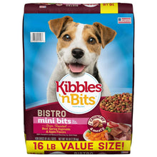 Kibbles 'n Bits Bistro Mini Bits beef & apple dry dog food bag, 16 lb