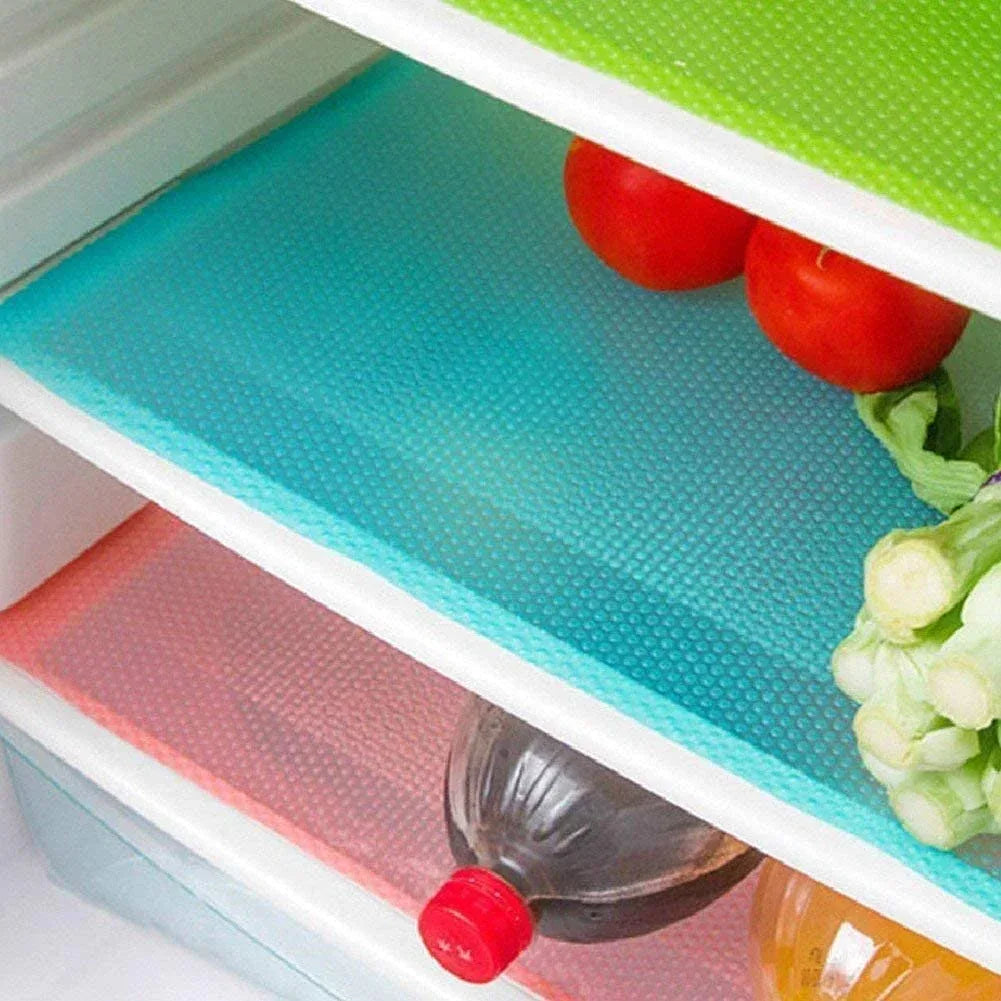 Refrigerator Liners, Maynest Washable Mats Covers Pads, Home Kitchen Gadgets Accessories Organization for Top Freezer Glass Shelf Wire Shelving Cupboard Cabinet Drawers (3 Blue+3 Green+2 Red)