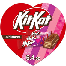 KitKat Miniatures milk chocolate wafer gift box in red and purple heart shape