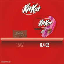 KitKat Miniatures heart-shaped gift box on shelf with two bar packs