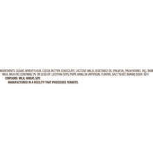 KitKat Miniatures ingredient list panel on the back of the box