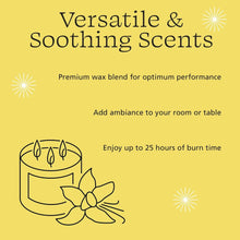 Versatile & soothing scents panel for Sweet Sugared Lemon glass jar candle