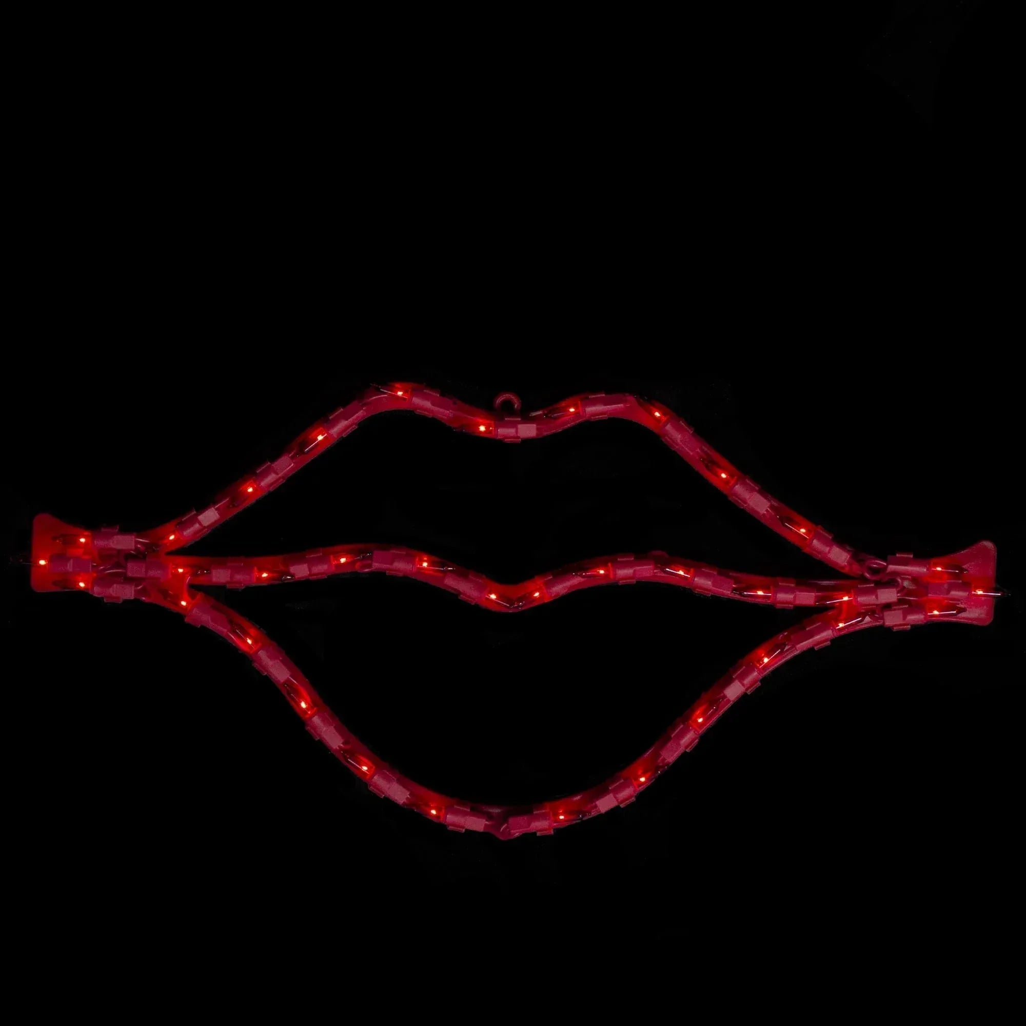 17.5" Lighted Red Lips Valentine's Day Window Silhouette