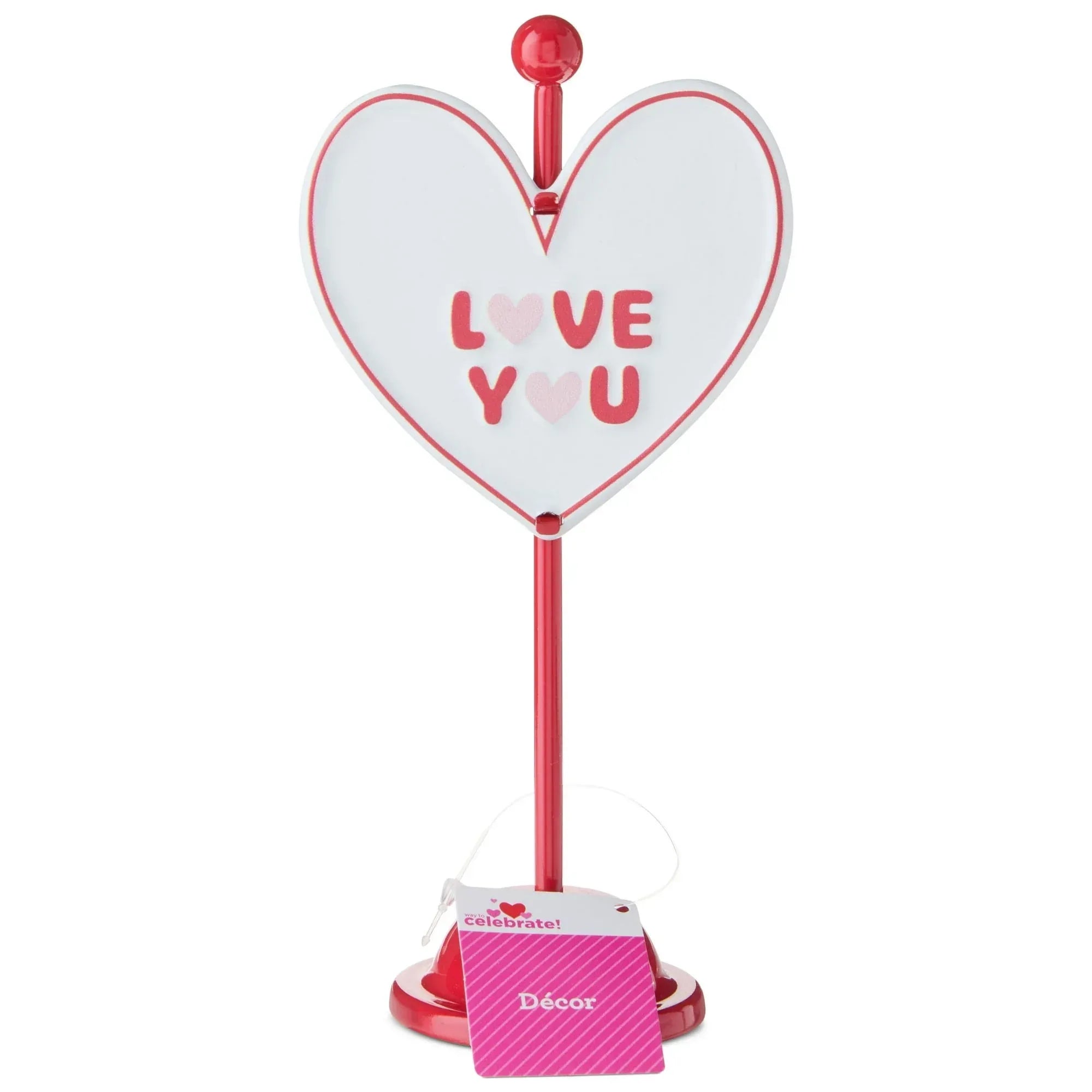 Love You Heart Tabletop Decoration, Multicolor, 7", Valentine's Day by Way To Celebrate