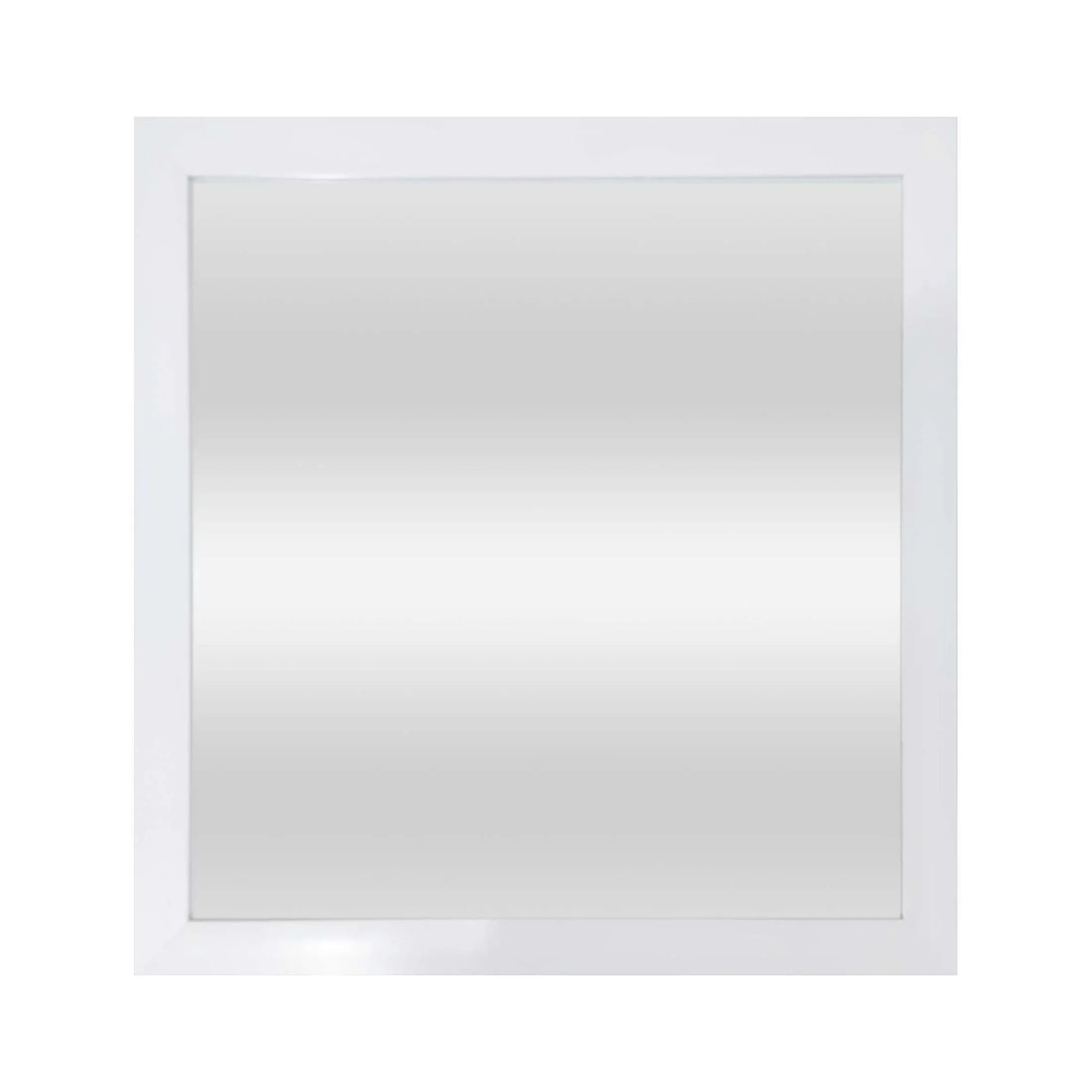 Mainstays 16x16 White Framed Small Decorative Wall Mirror for Bathroom or Living Room