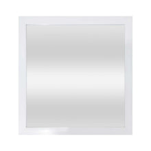 Small decorative wall mirror with white square frame