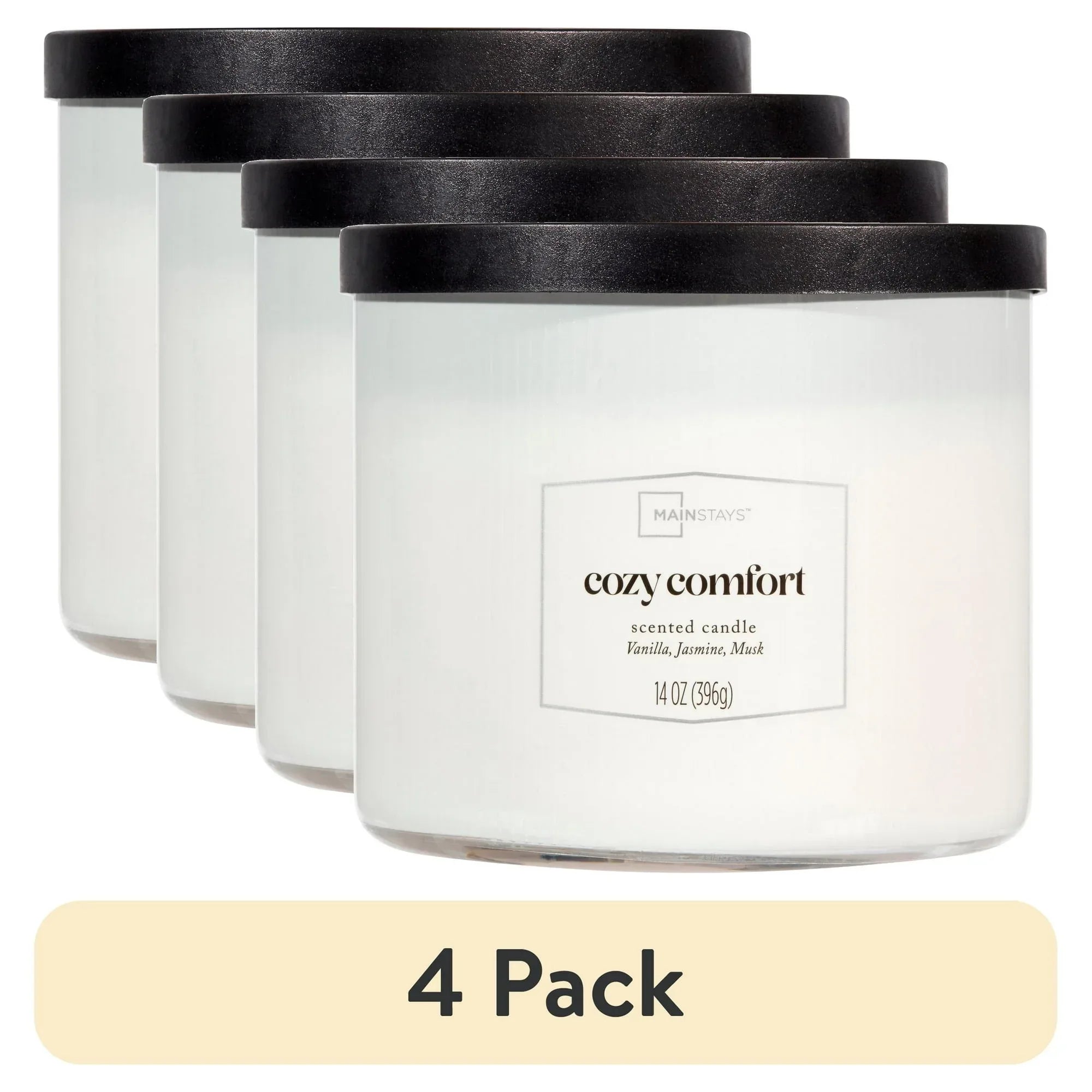 Mainstays 3-Wick Textured Wrapped Cozy Comfort Scented Candle, 14 oz