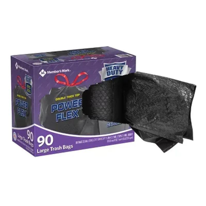 33-Gallon Power Flex Drawstring Trash Bags (90 Ct.)