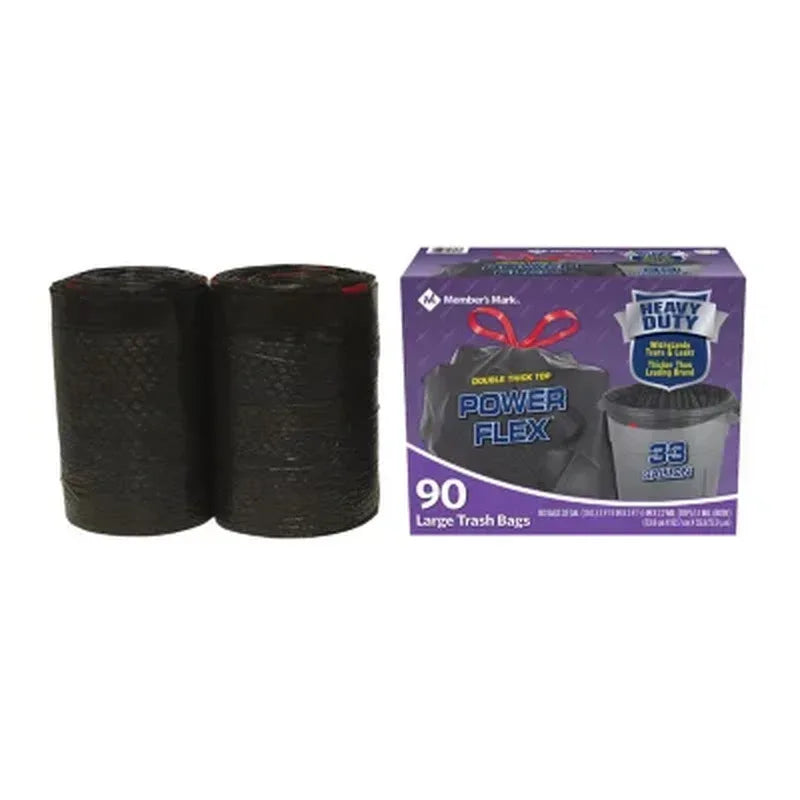 33-Gallon Power Flex Drawstring Trash Bags (90 Ct.)