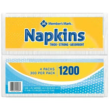 White napkin package with Napkins branding and 1200 count