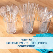 Clear plastic disposable cups, three cup silhouettes