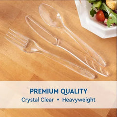 Clear Cutlery Combo Pack, Forks, Knives, Spoons (360 Ct.)