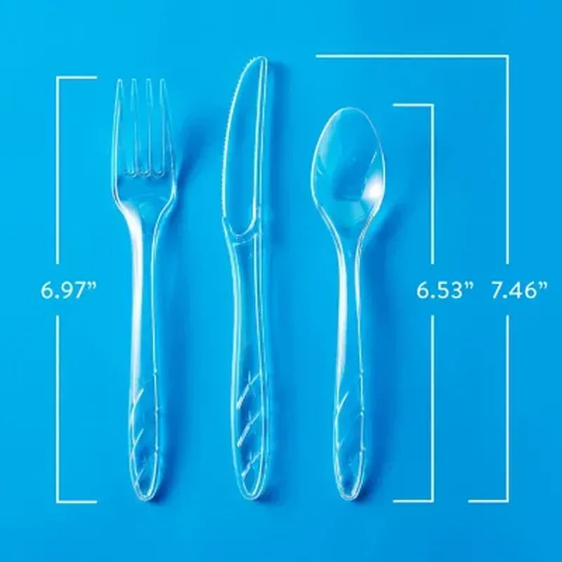 Clear Cutlery Combo Pack, Forks, Knives, Spoons (360 Ct.)