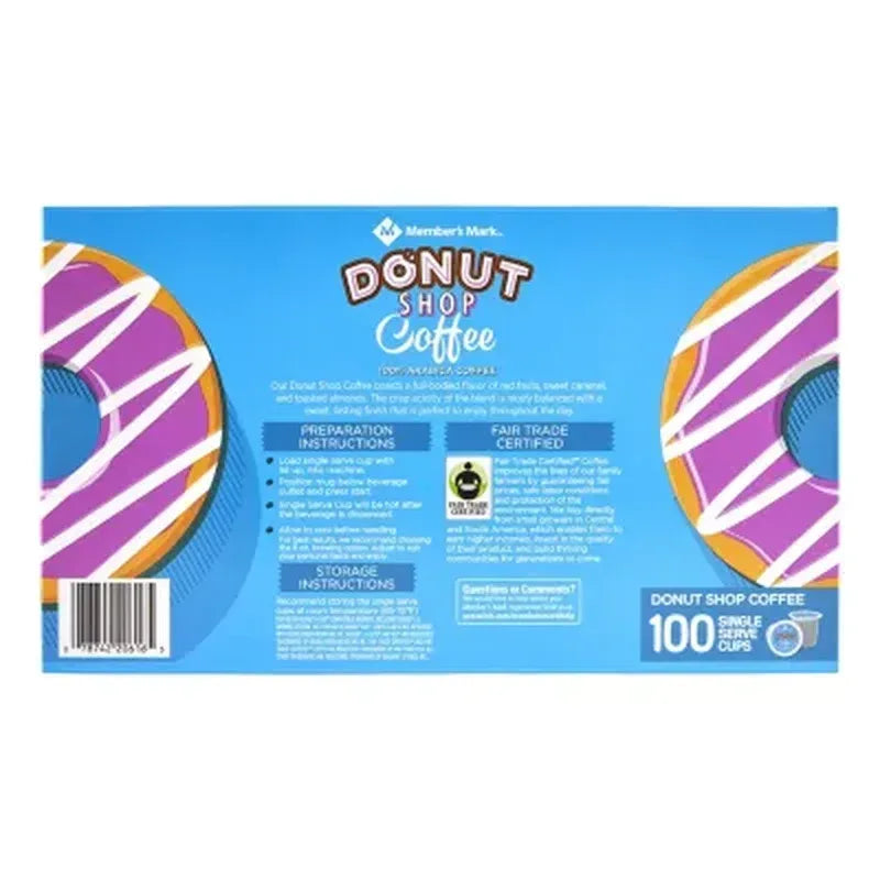 Member’s Mark Donut Shop Medium Roast Coffee Pods, 100 ct