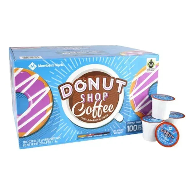 Member’s Mark Donut Shop Medium Roast Coffee Pods, 100 ct
