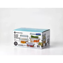 Glasslock Glass food storage set box, 24-piece glass container assortment.