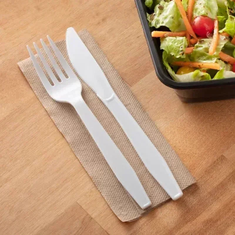 White Plastic Forks, Heavyweight (600 Ct.)