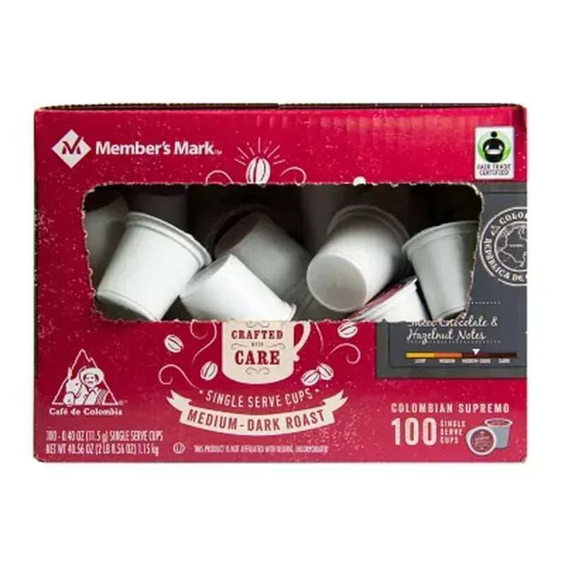 Member's Mark Medium-Dark Roast Coffee Pods 100 Count
