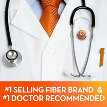 Doctor lab coat with stethoscope and Metamucil logo badge