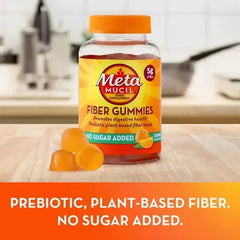 Metamucil Fiber Gummies, No Sugar Added, Orange Flavor (180 Ct.)